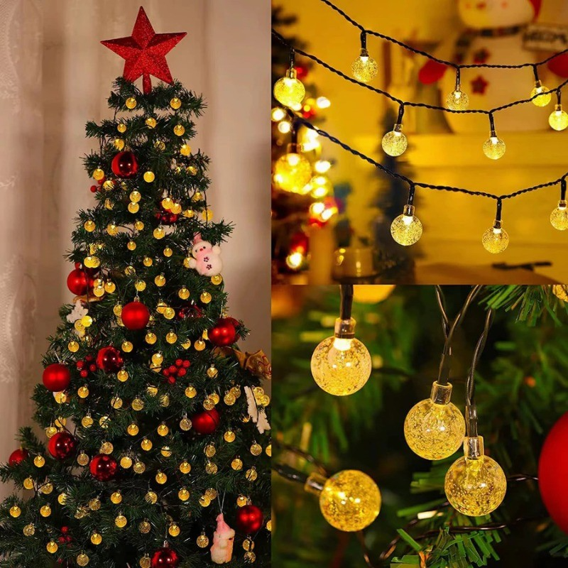 [Fast shipping]20/50/100 LED Garden LED Solar String Lights Bubble ...