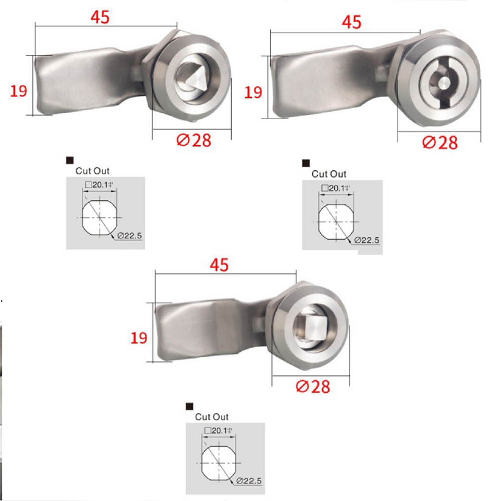 MS705 Stainless Steel Cam Lock With Key Distribution Cabinet Panel Lock ...
