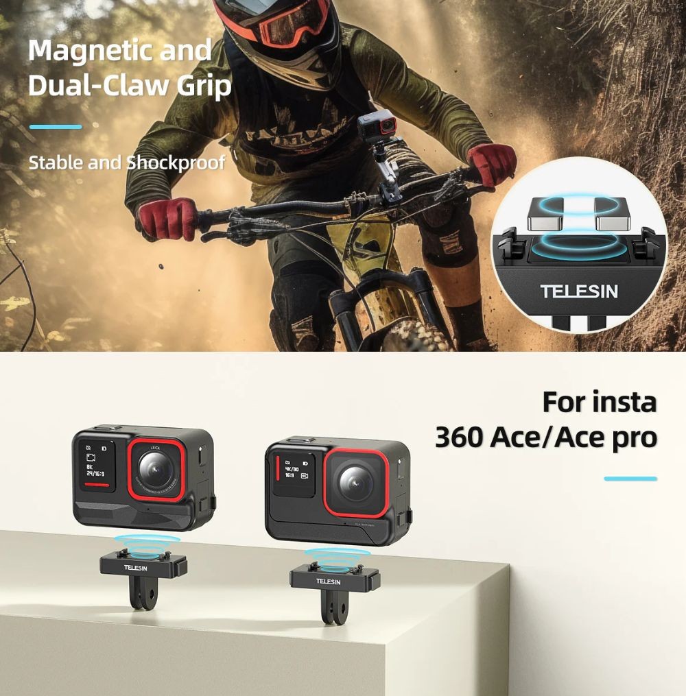 TELESIN Insta360 ACE | ACE PRO | ACE PRO 2 Magnetic QR Quick Release ...