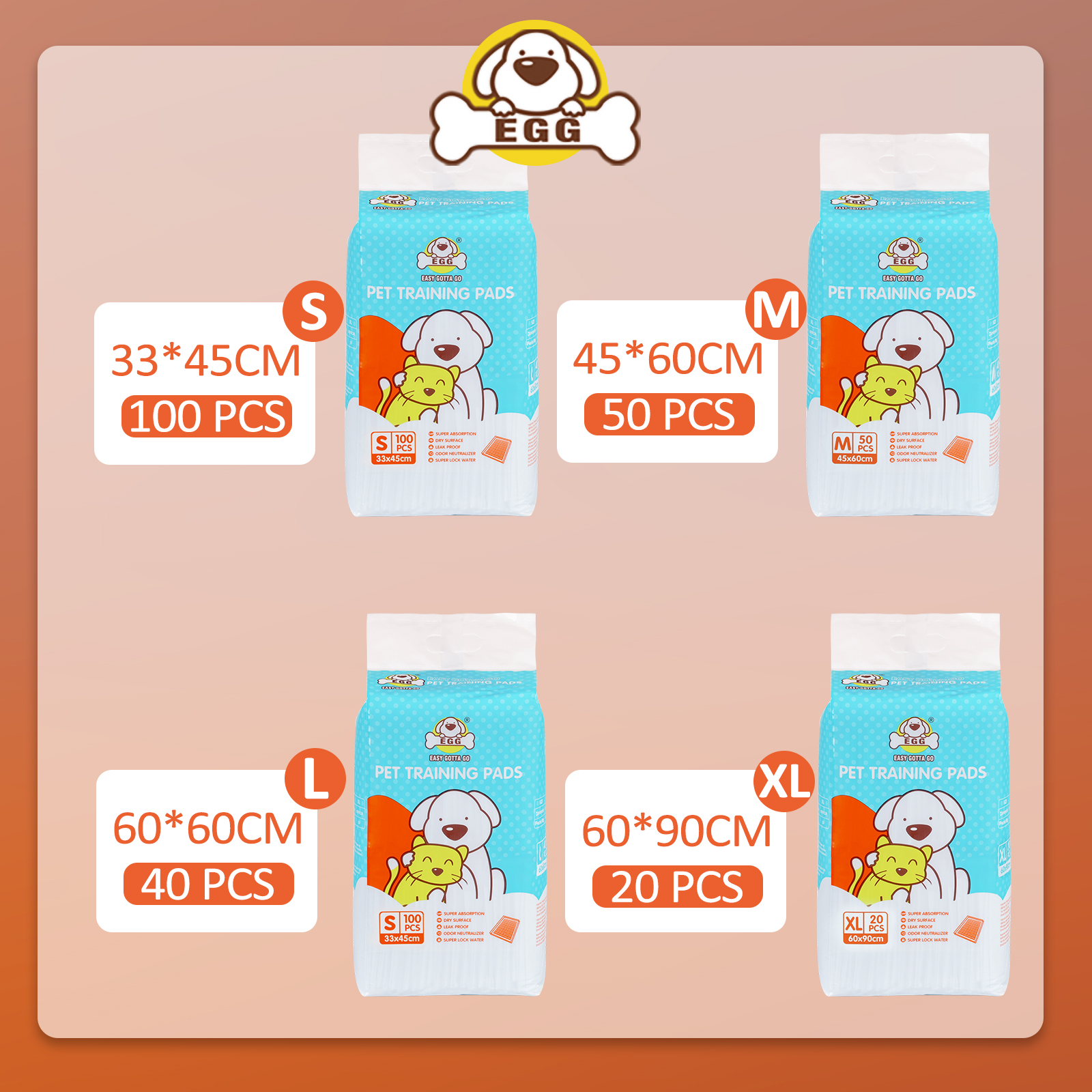 【Buy 1 ship 5】EGG Newly upgraded urine Dog Cat Training Pad M L XL Pet ...