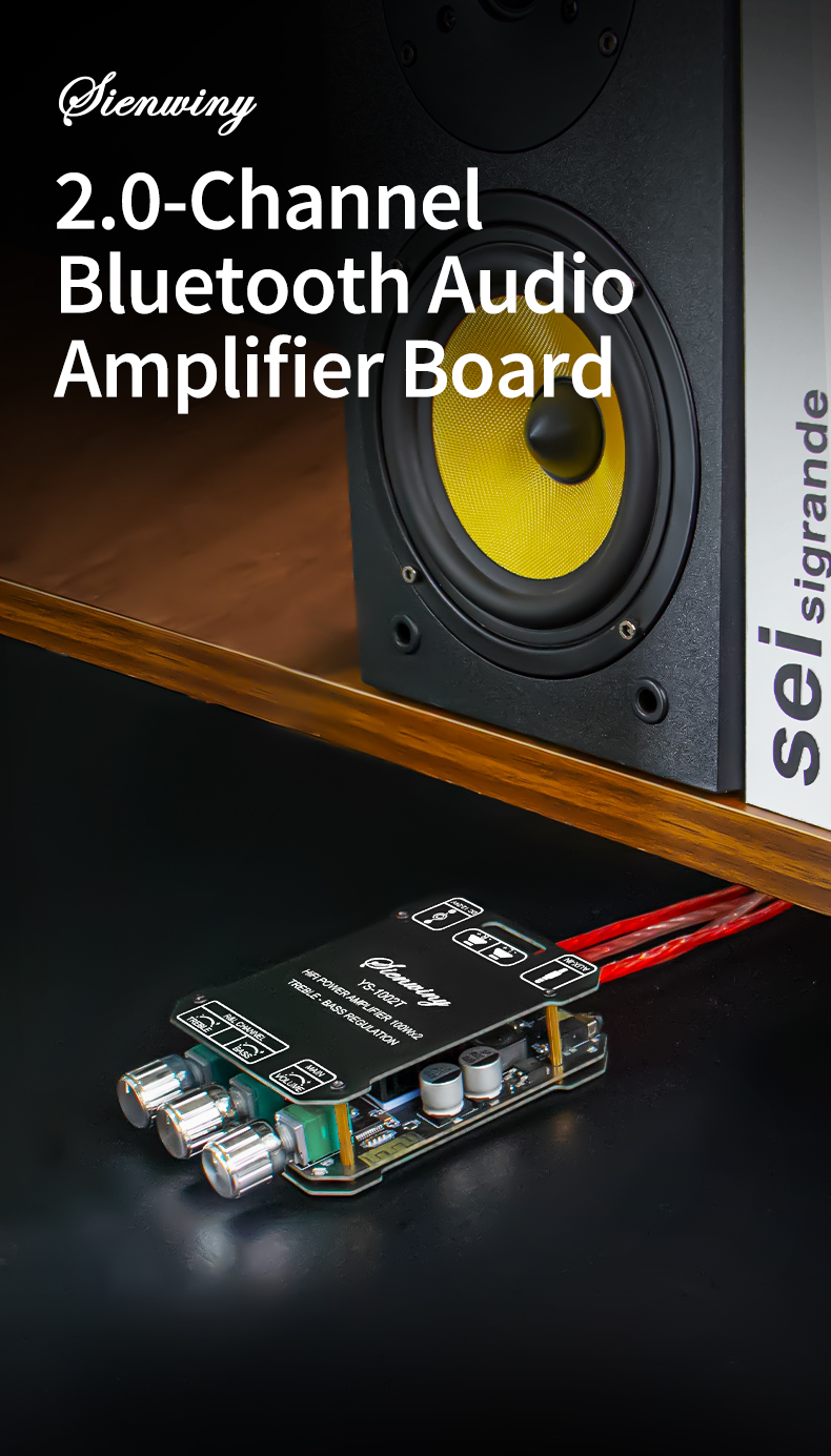 Upgraded YS-1002T 200W Bluetooth Amplifier Board - Dual AUX/Bluetooth ...