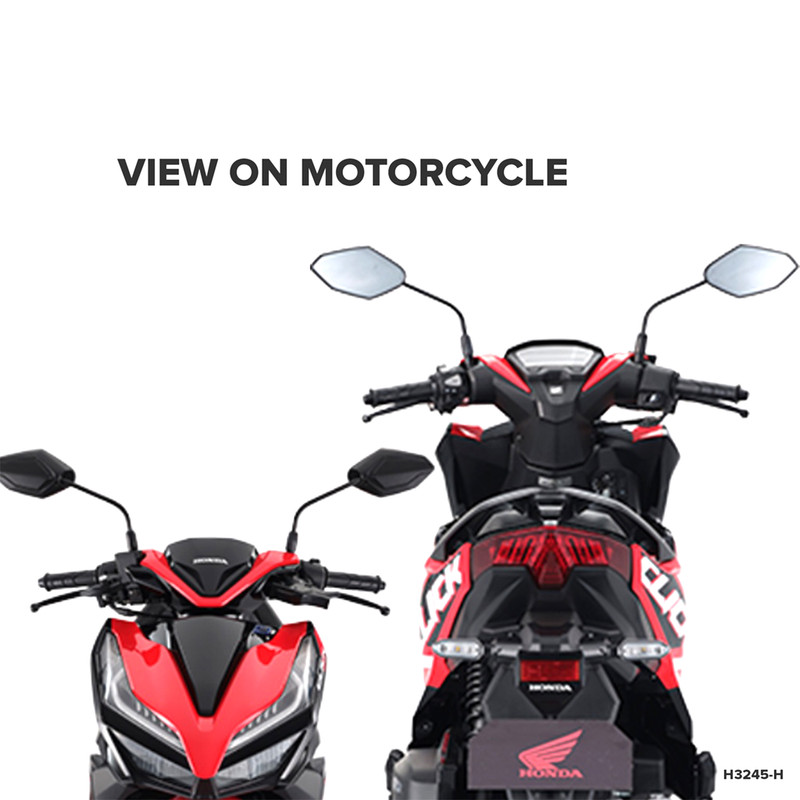 Click 125 Long Stem Side Mirror with Adjustable Mirror Extension Left ...