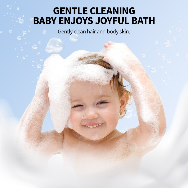 800ML Baby Shampoo & Body Wash 2 in 1 Fruit Scent Gentle Cleanser for ...