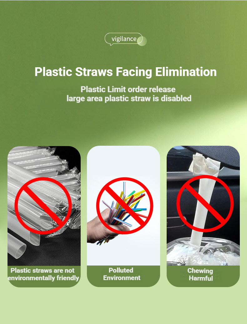 300pcs Sugar Cane Straw Individually Wrap 6mm thin straw coffee straw ...