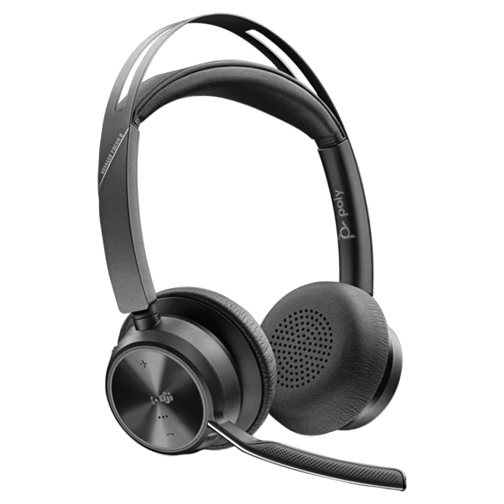 Plantronics Poly Voyager Focus 2 USB-C-C Bluetooth Headset +USB-C/A ...
