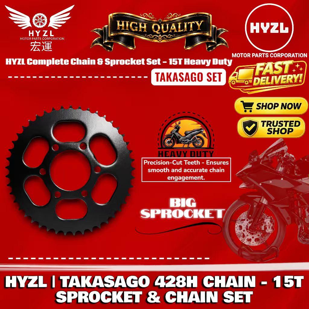 HYZL TAKASAGO CHAIN 15T JH Sprocket Chain Set For TMX155/XRM/HD3/BC175 ...