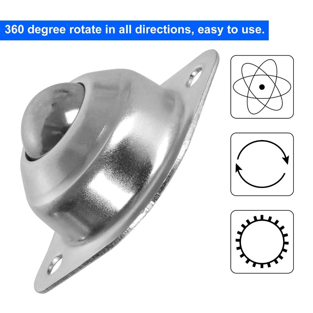 4PCS Roller Ball Transfer Bearing Universal Screw Mounted Caster Heavy ...
