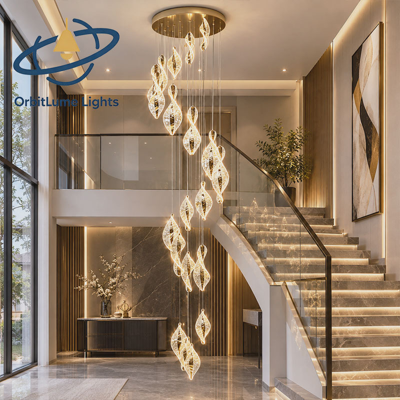 Light luxury home decoration pendant light, staircase light, living ...