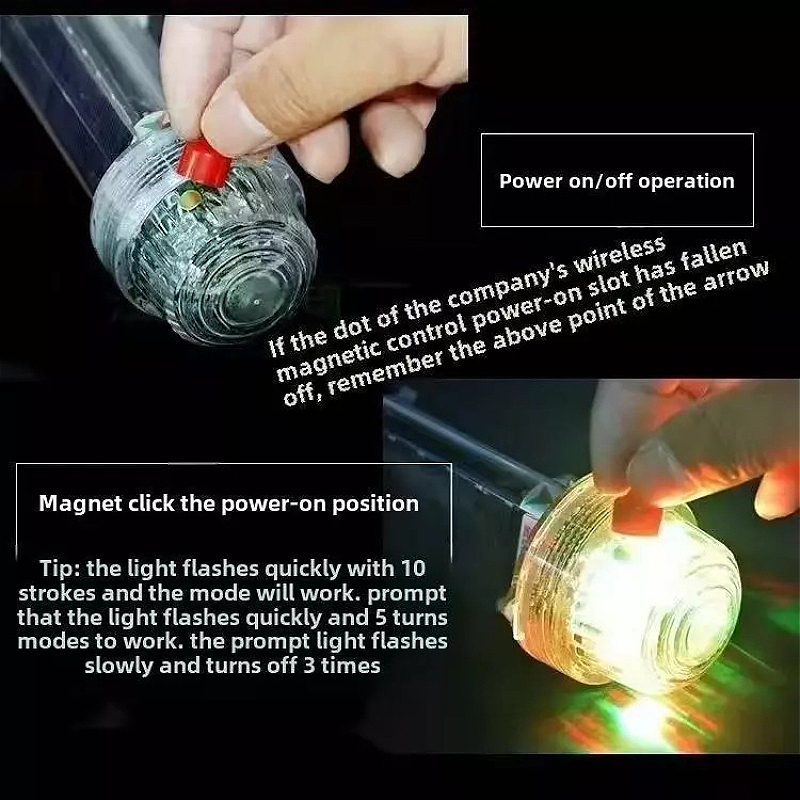 Solar Marine Warning Light Flashing | Boat Navigation Signal Lamp ...