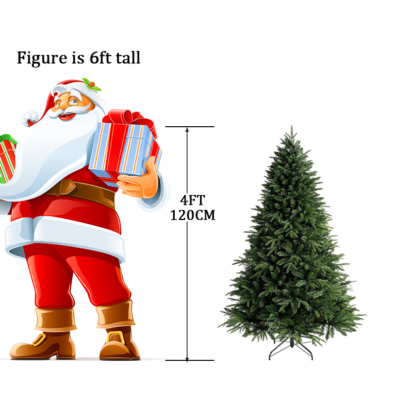 Christmas tree 4FT/5FT/6FT/7FT/8FT PE&PVC Pointed Tree Xmas Decor ...