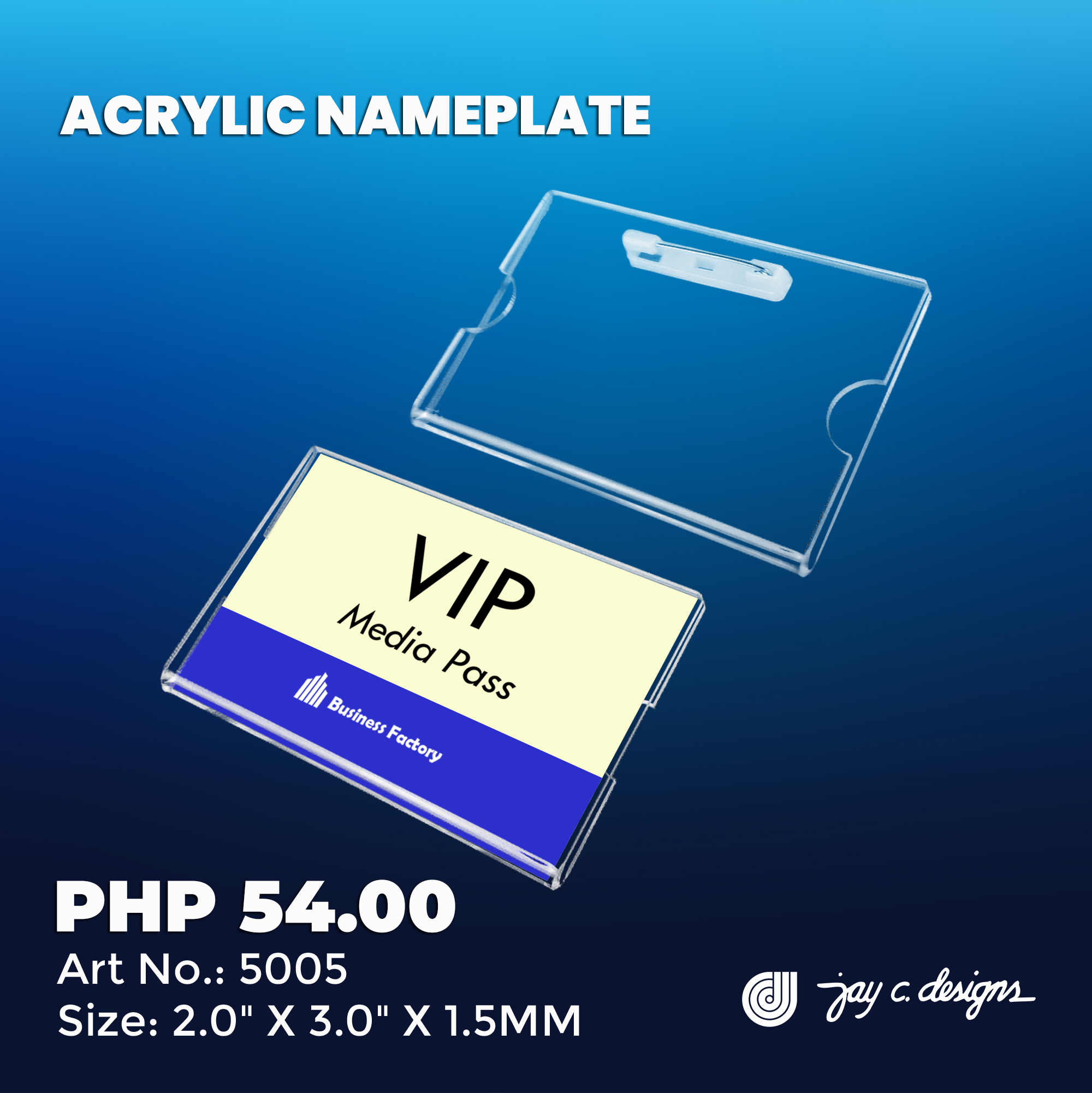 Insertable Magnetic Nameplate - Jay c. Designs | Shopee Philippines
