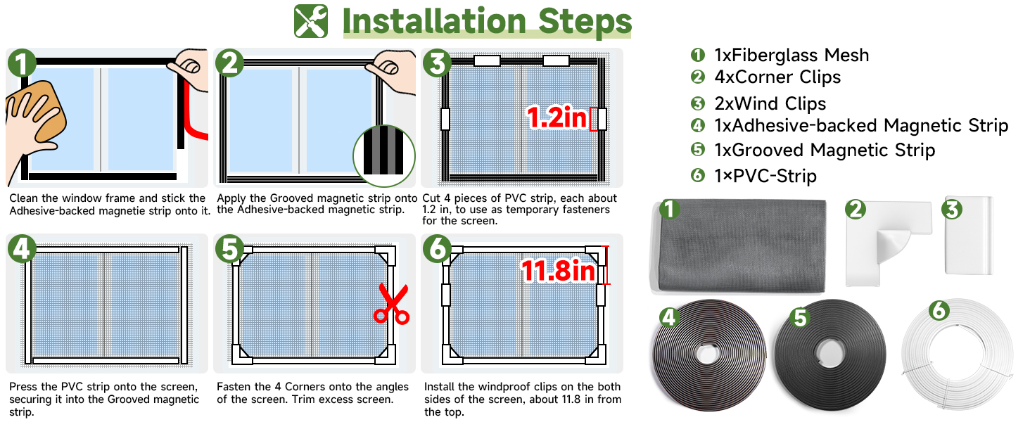 Magnetic Mosquito Window Screen Net DIY | Easy Install Curtain Mesh Net ...
