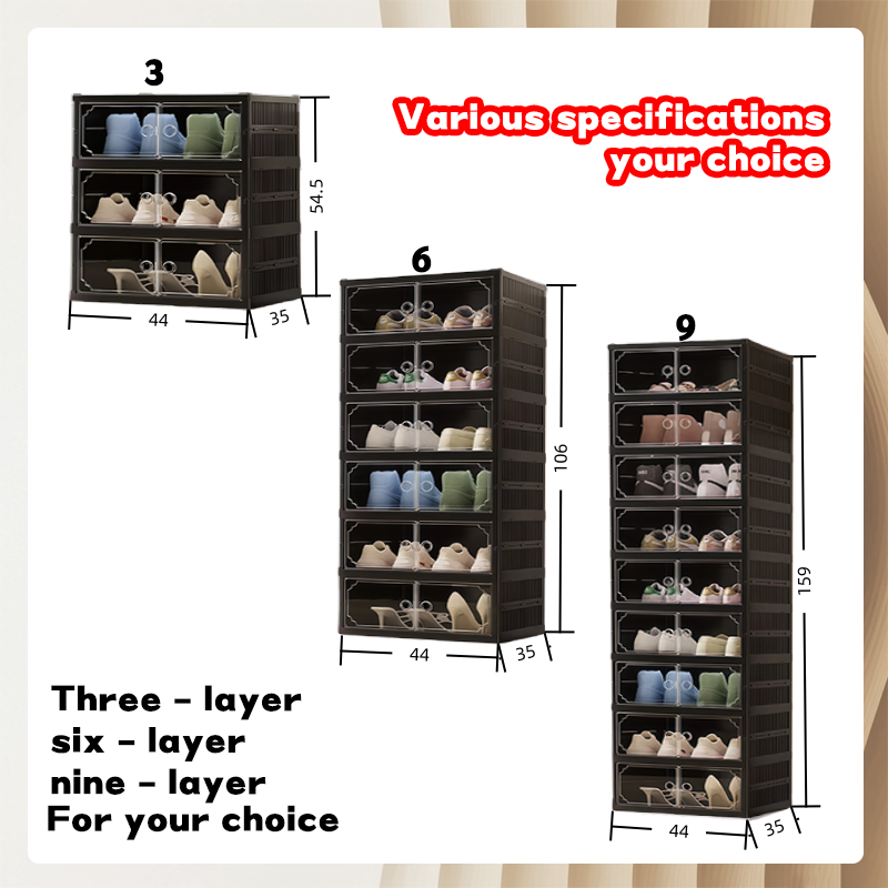 TOP ONE 】Foldable shoe box shoe rack organizer shoe storage cabinet ...