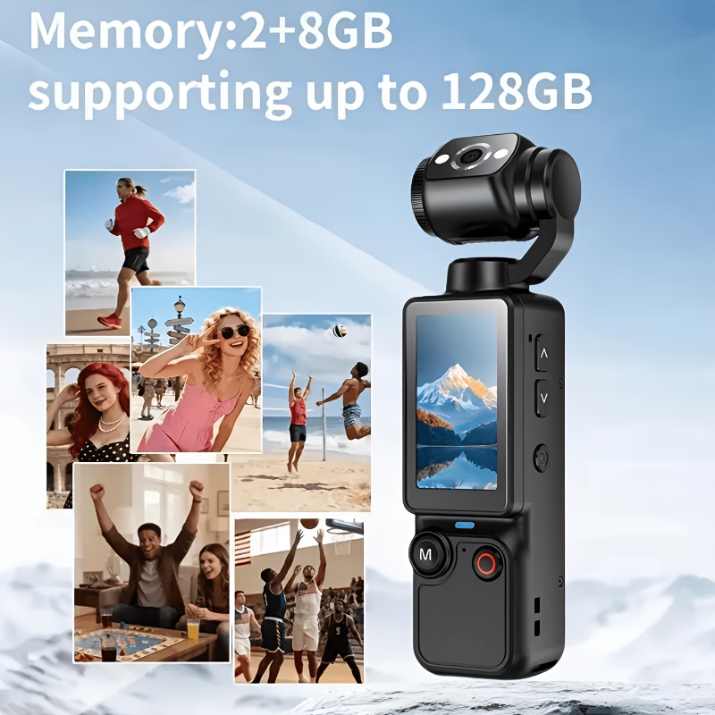 4K Video Camera 48MP Autofocus 180 ° Rotating Lens Dual Fill Light ...