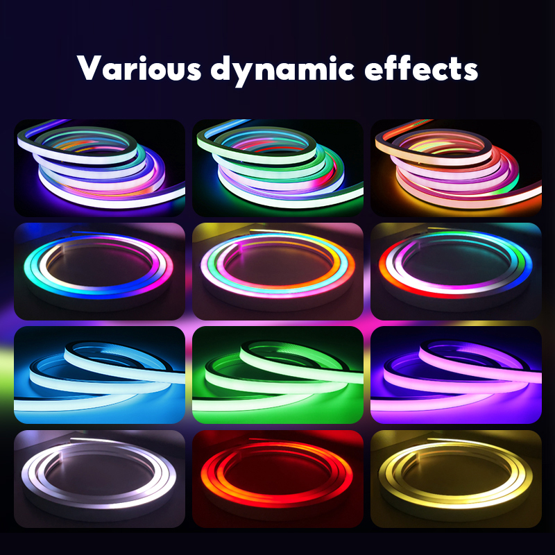5/12V RGBIC Running LED Strip light With Bluetooth APP Remote Control ...