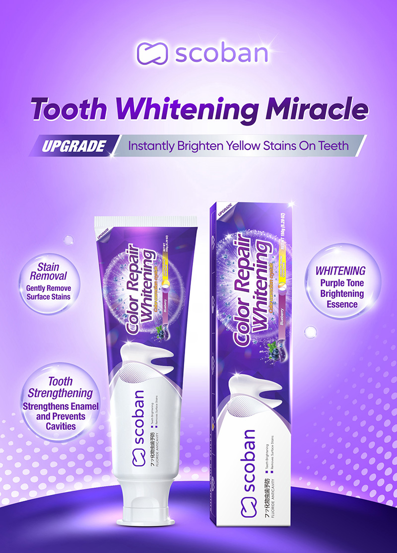 Scoban Purple Whitening Toothpaste Instant Stain Removal & Color ...