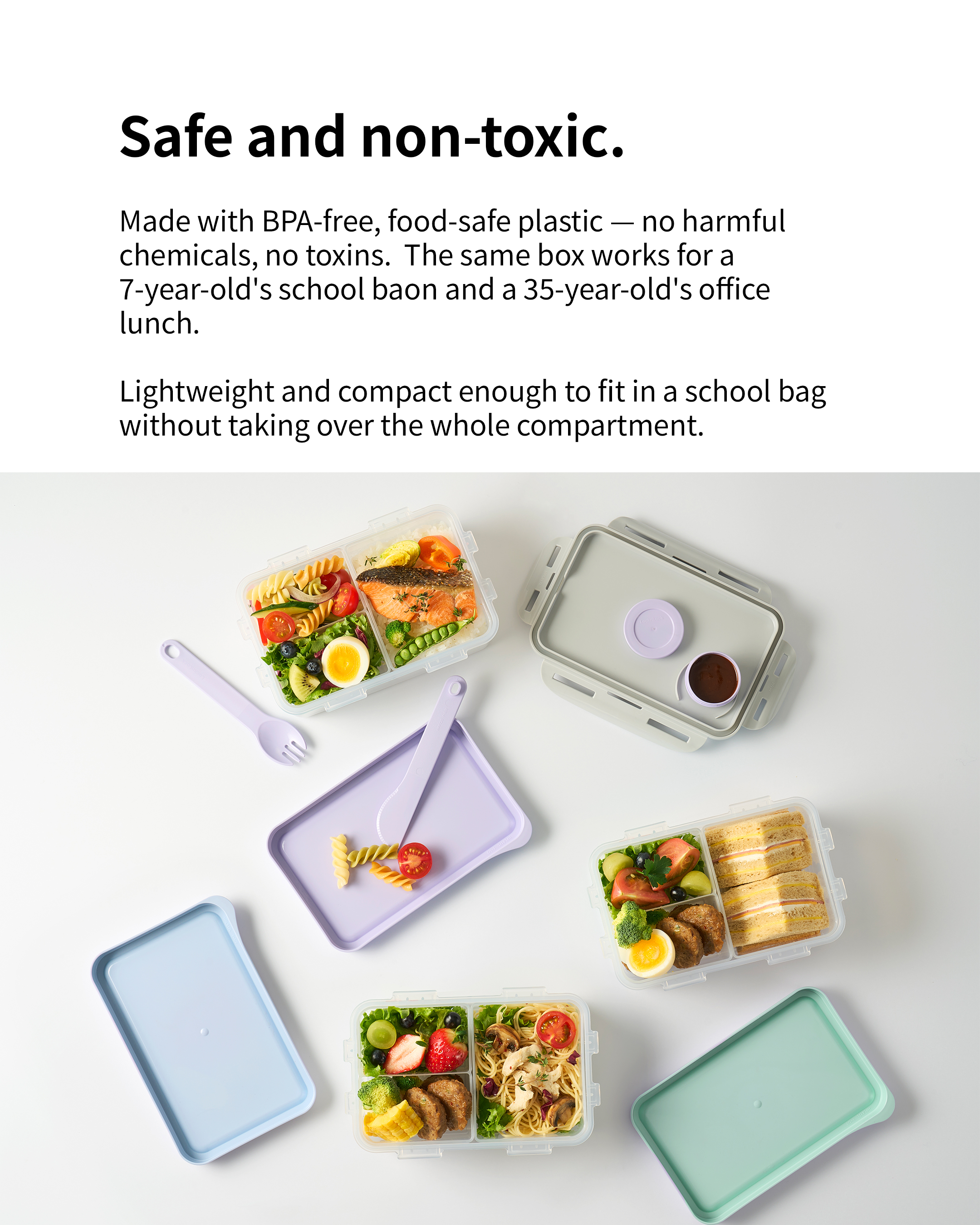 LocknLock To-Go Modern Airtight Lunch Boxes | | Bento Box for Kids and ...