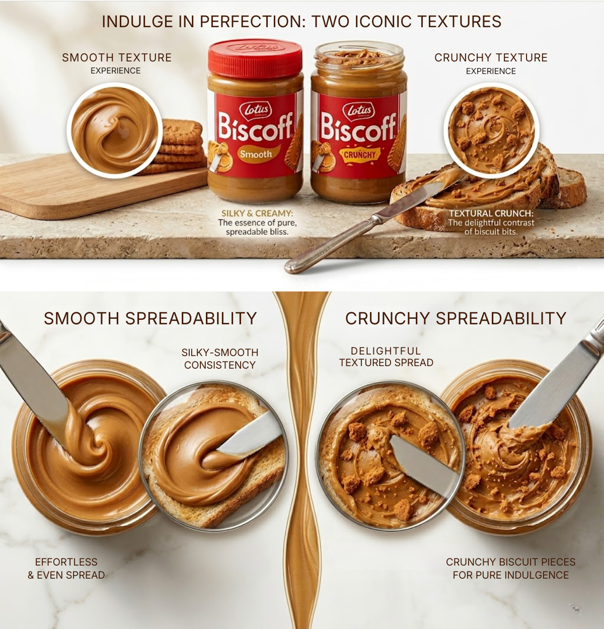 Lotus Biscoff Cookie Butter Spread | Smooth 400g or Crunchy 380g ...