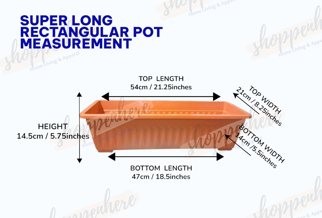 Rectangular Pots for plants and veggies with 3 Sizes | Shopee Philippines