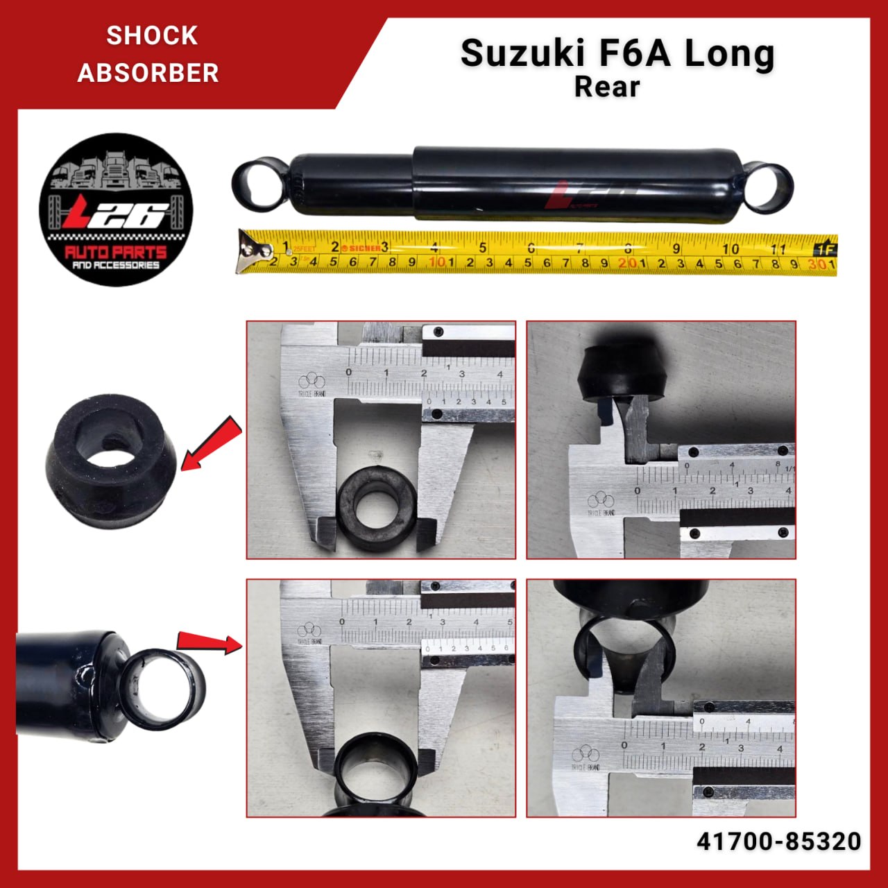 Suzuki F6A Multicab REAR Shock Absorber Long type RH/LH 41700-85320 ...
