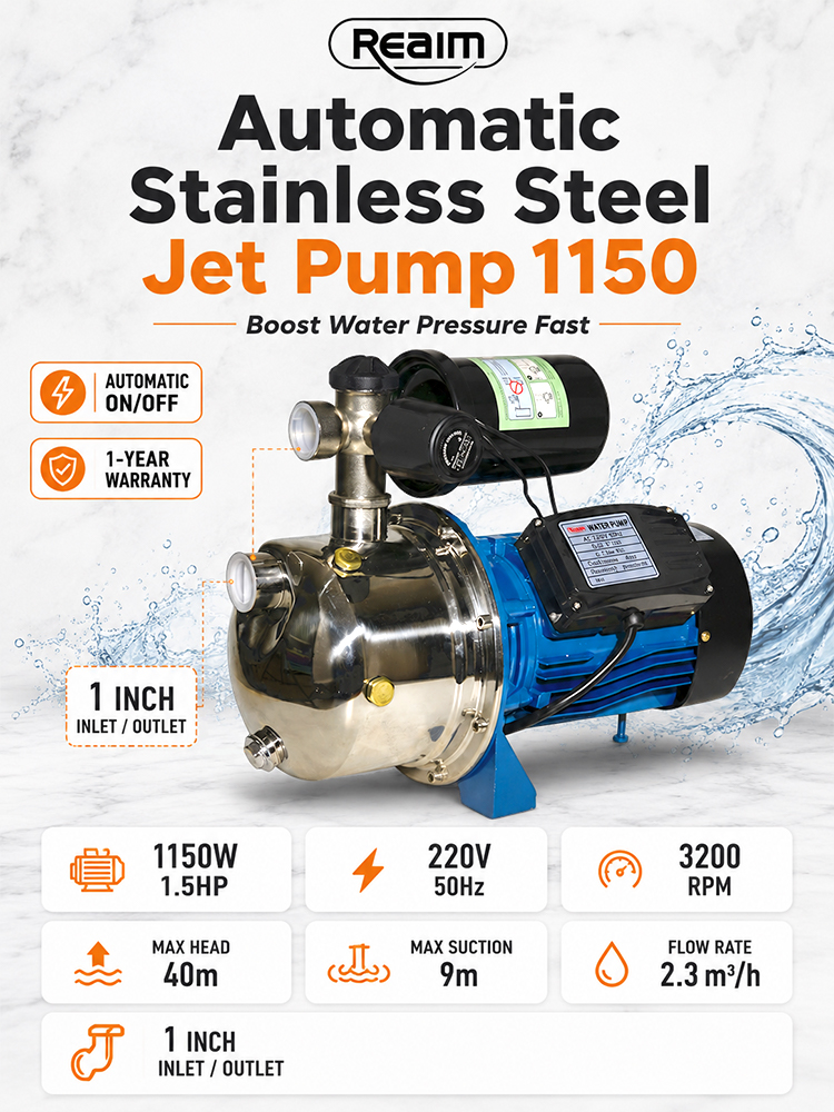 REAIM Jetmatic Water Pump Heavy Duty automatic Water Pump Booster Pump ...