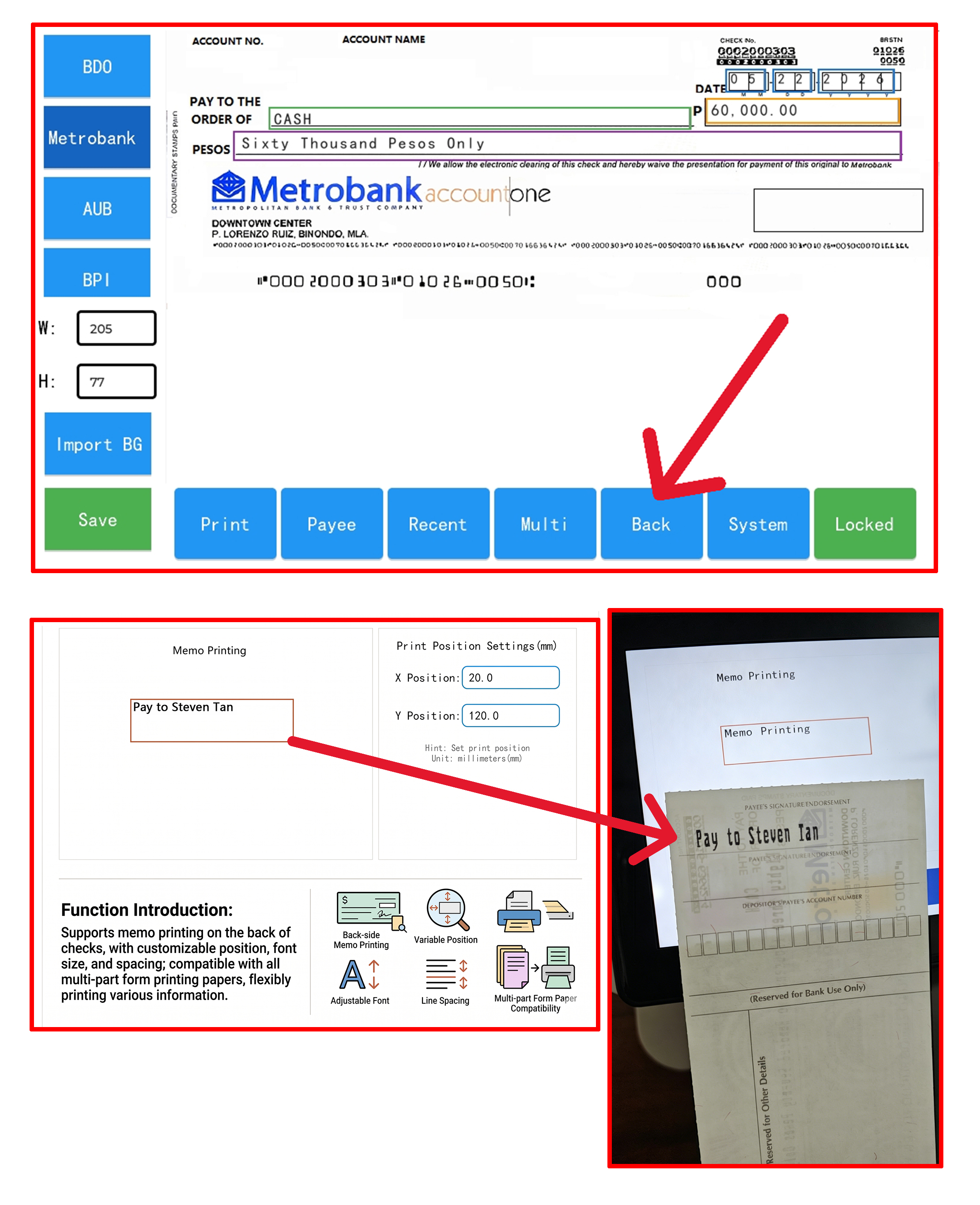 Intelligent Cheque Printer/Check Printer/Check writer/with free 1 ...