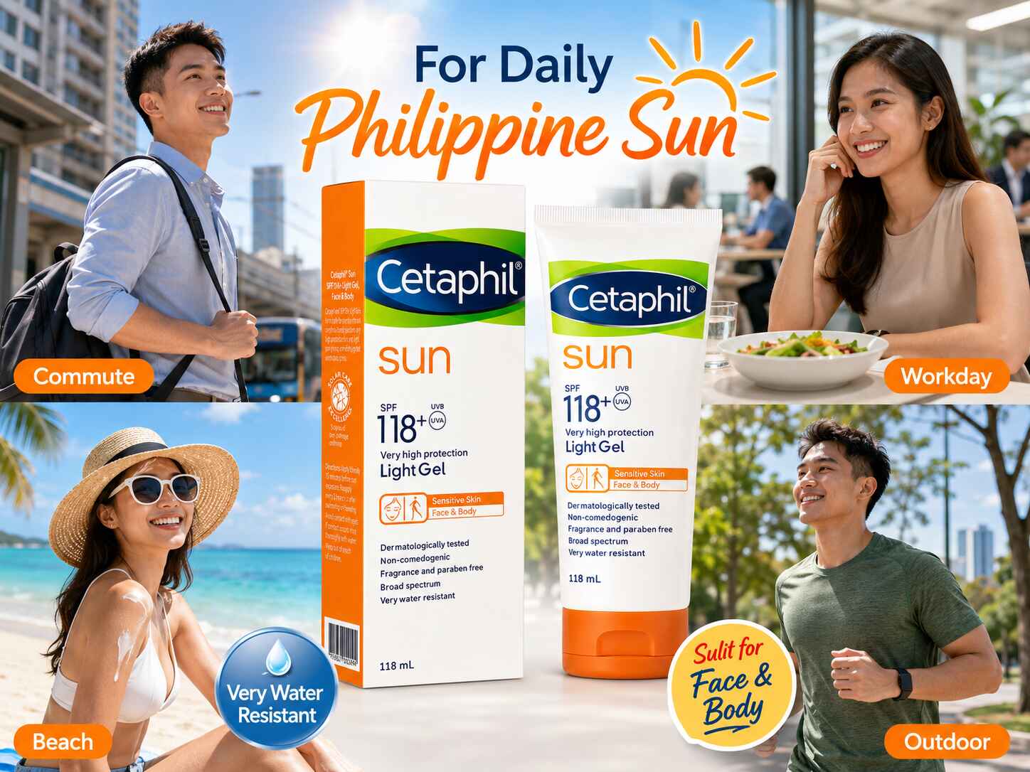 Sunblock SPF 118+ Light Gel (Face & Body) 118ml/SUNSCREEN PROTECTION ...