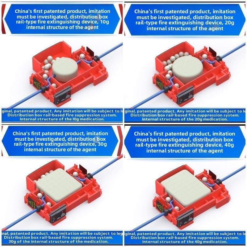 Retardant Device, DIN Rail Dual-line Design Automatic Fire Extinguisher ...