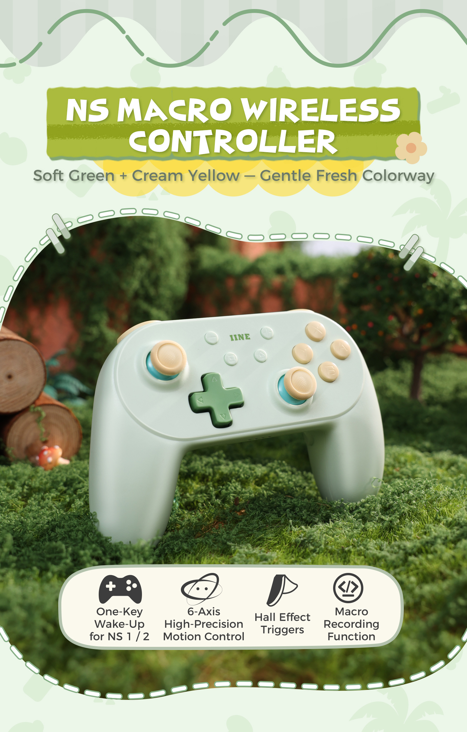 IINE Athena Wireless Controller for Nintendo Switch / Nintendo Switch 2 ...