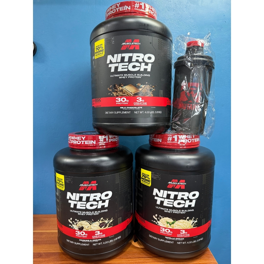 MuscleTech NitroTech Whey Protein Powder (4 lbs) - Muscle Building ...