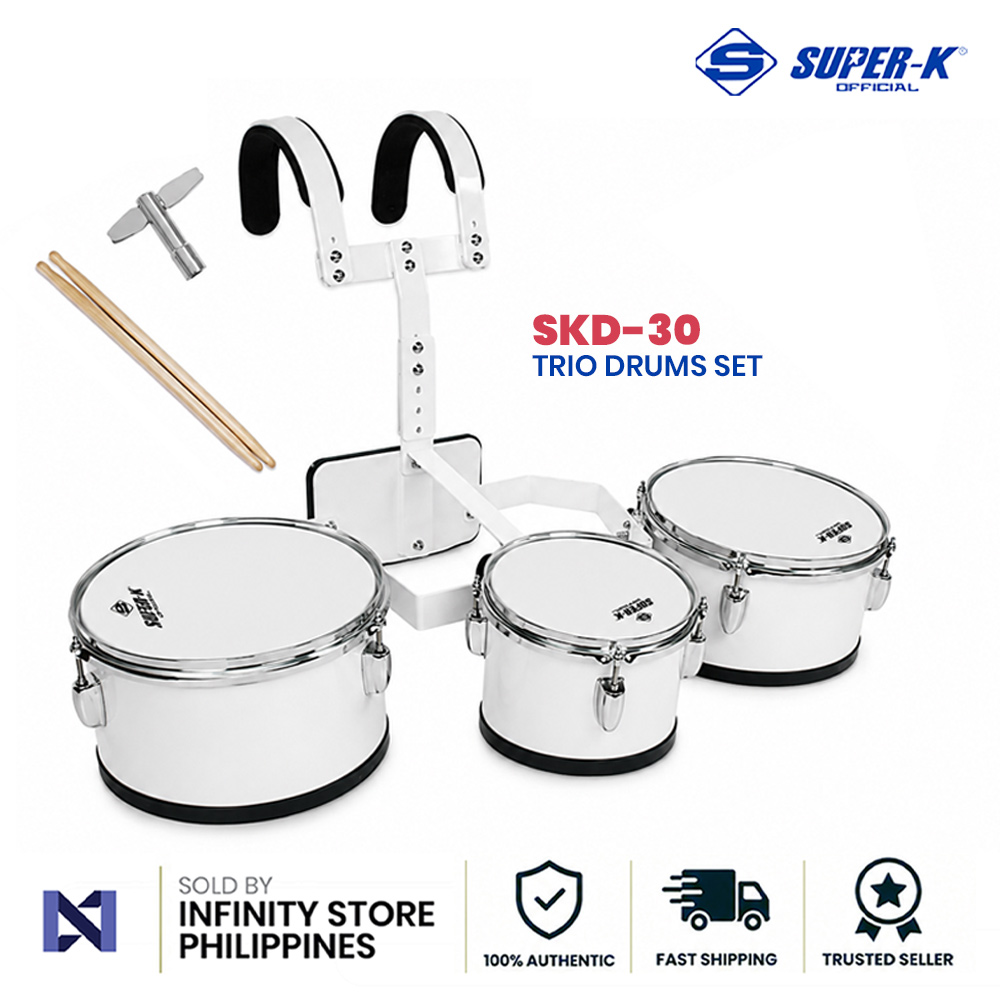 Super-K SKD-30 Trio Drum Set 8' 12' 13' | Infinity store PH | Shopee ...