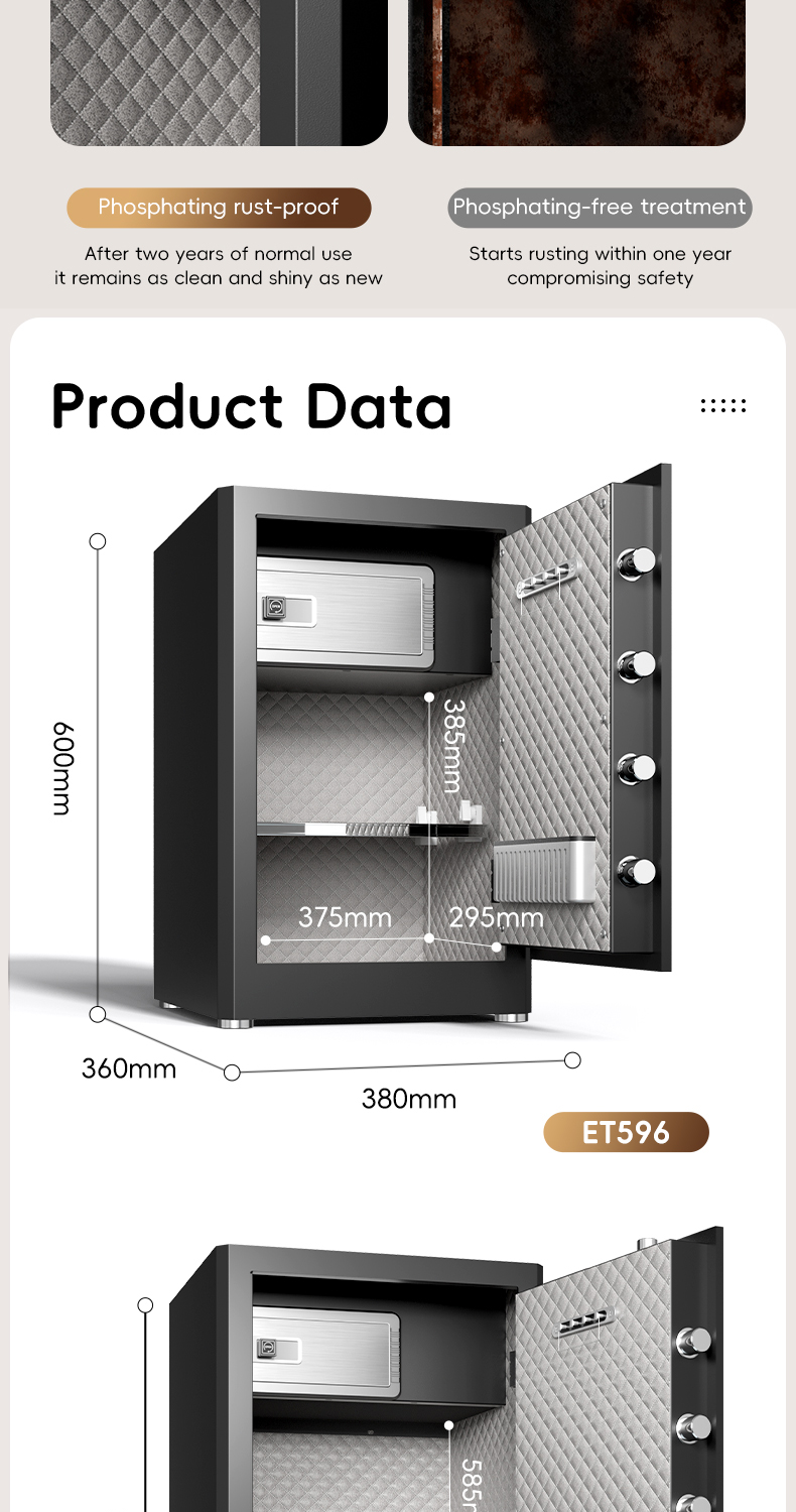 Deli Electronic Digital Safety Vault Electronic Key Password ...