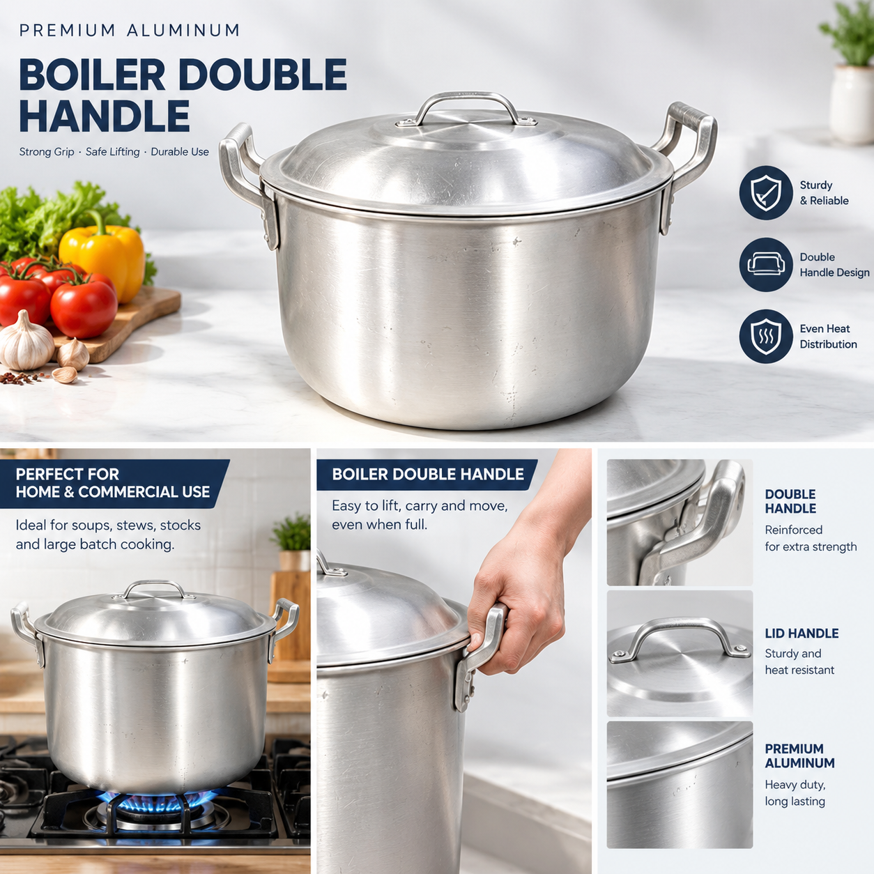 HEAVY DUTY Caldero BIG for Lugaw Mami High Quality Aluminum Pot Boiler ...