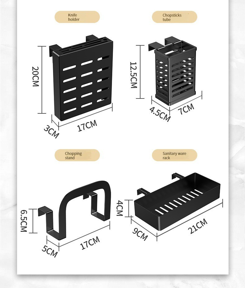Kitchen Adjustable Over Sink Storage Rack Multifunctional Dish Drainer ...