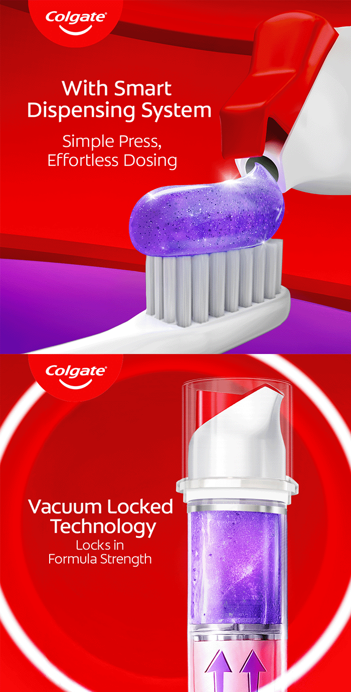 [BUY 1, FREE 2] NEW Colgate Optic White Purple Pump 130g + Whitening ...