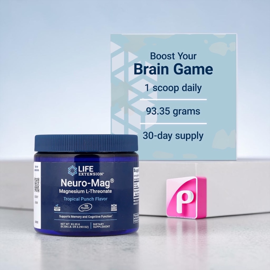 Life Extension Neuro-Mag Magnesium L-Threonate 90 Vegetable Capsules ...