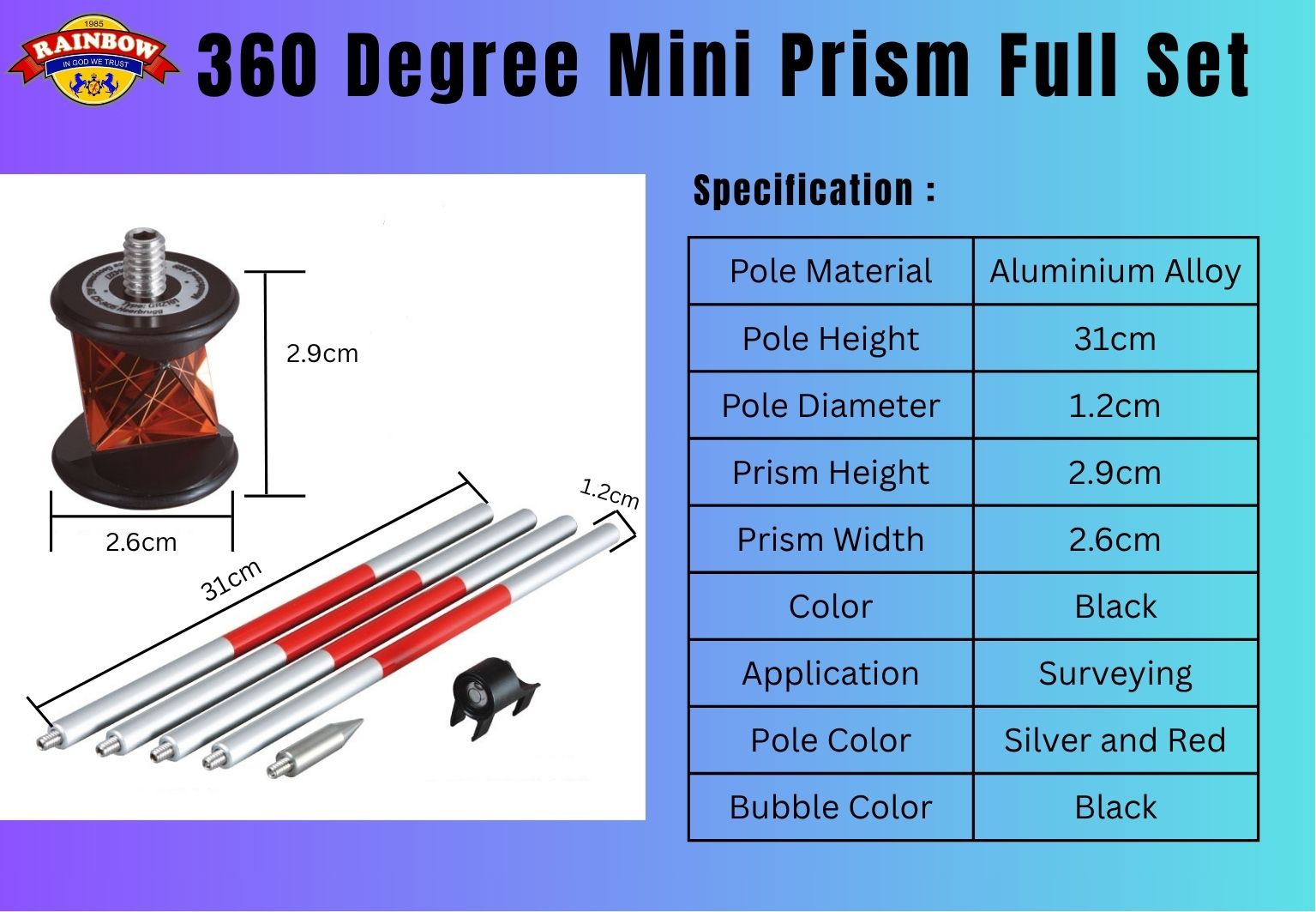 Mini Prism Surveying Prism for Total Station | Shopee Philippines