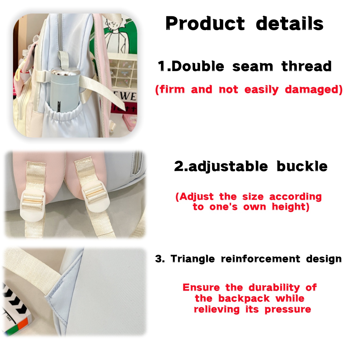 16 inches Backpack for students Cute Versatile large capacity and ...