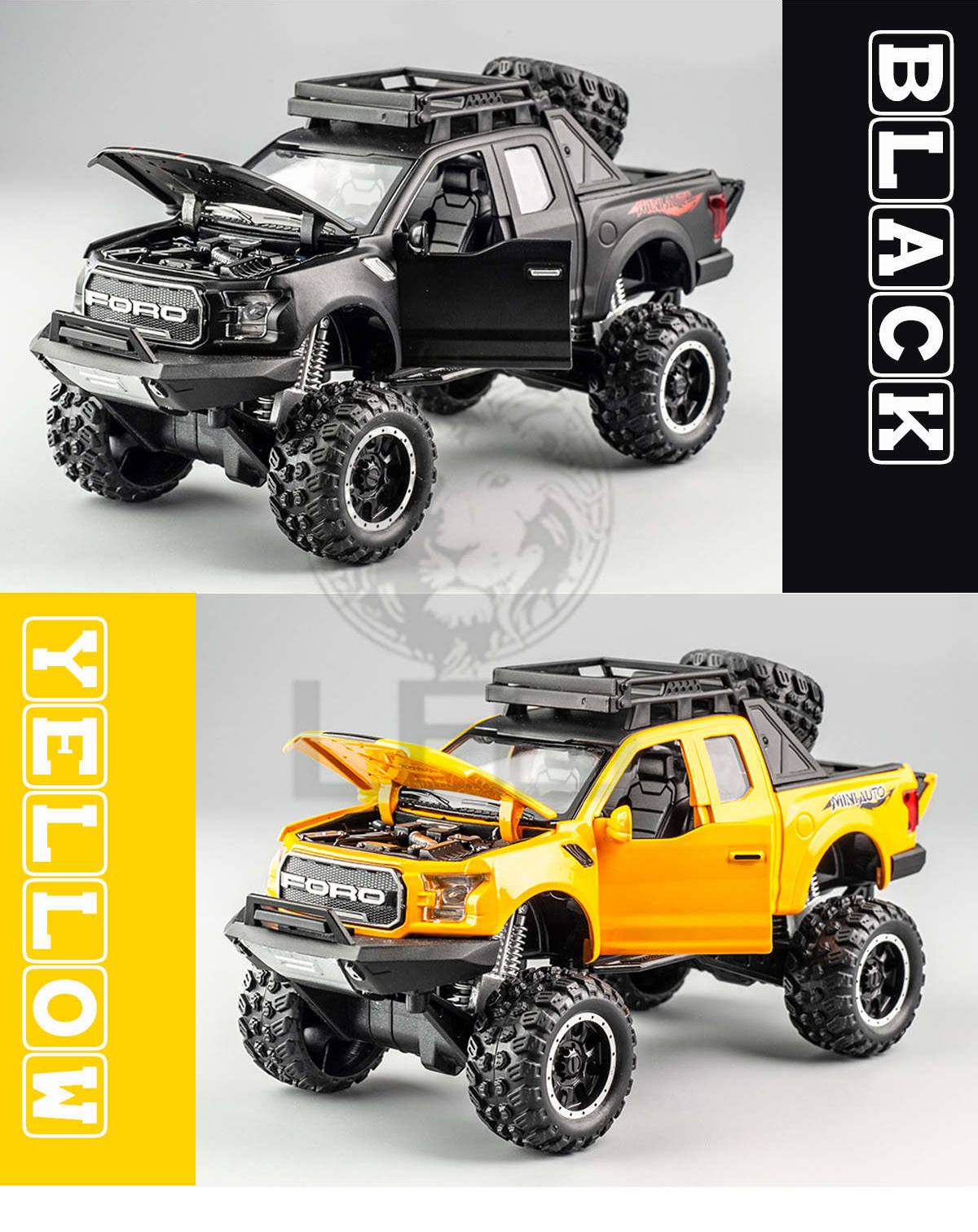 Raptor Die Cast Car 1:28 F150 6-Doors Alloy Model Toys for Boys Girls ...