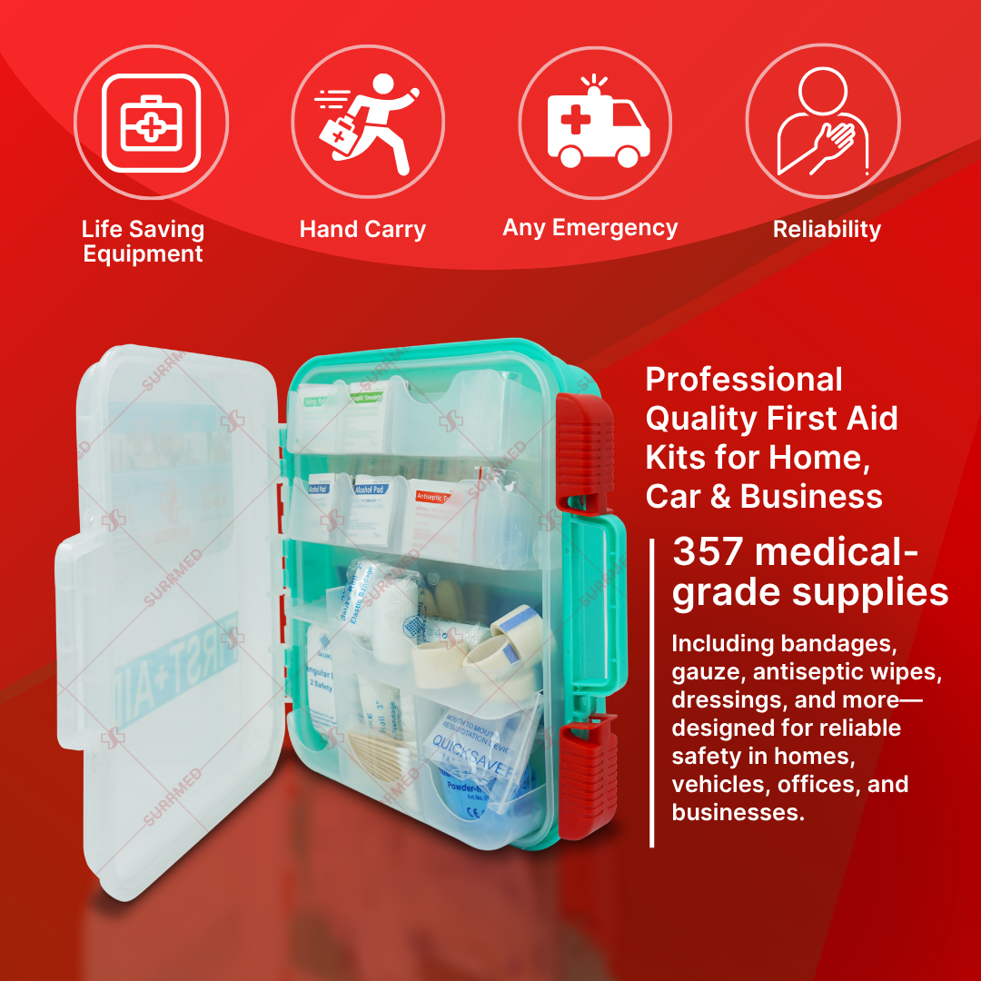 SURRMED First Aid Kit 357 | Complete Emergency Medical Kit for Home ...
