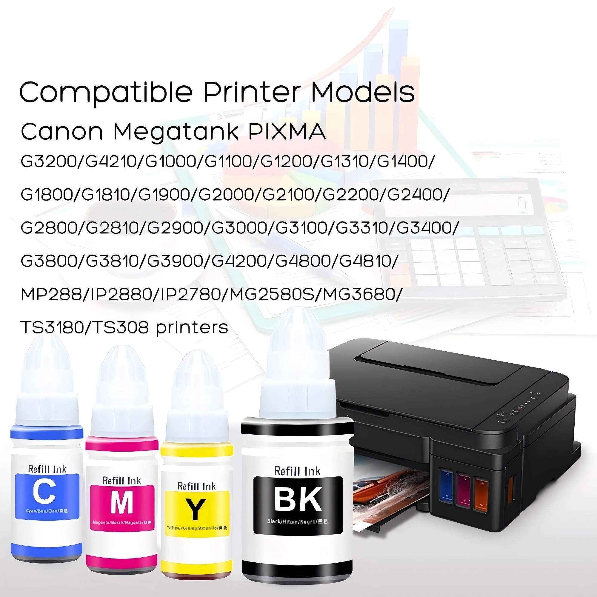 Canon Pixma Ink Refill GI-790 Refill ink 790 Ink Compatible For Canon ...