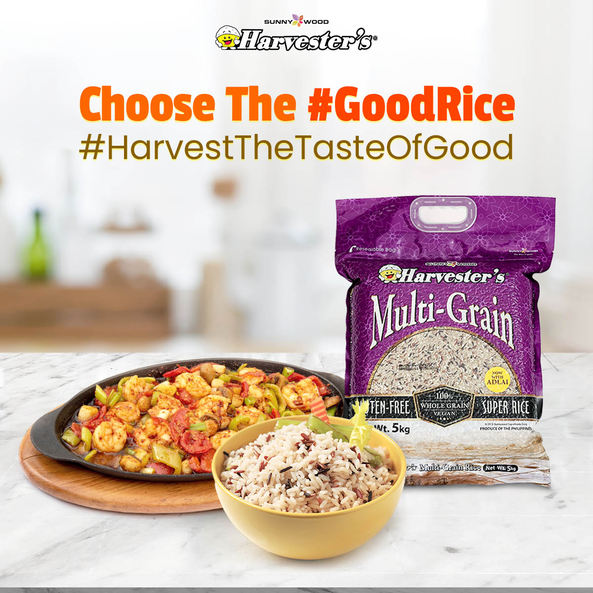 Harvester's Healthy Multi-Grain Rice 2kg | Shopee Philippines