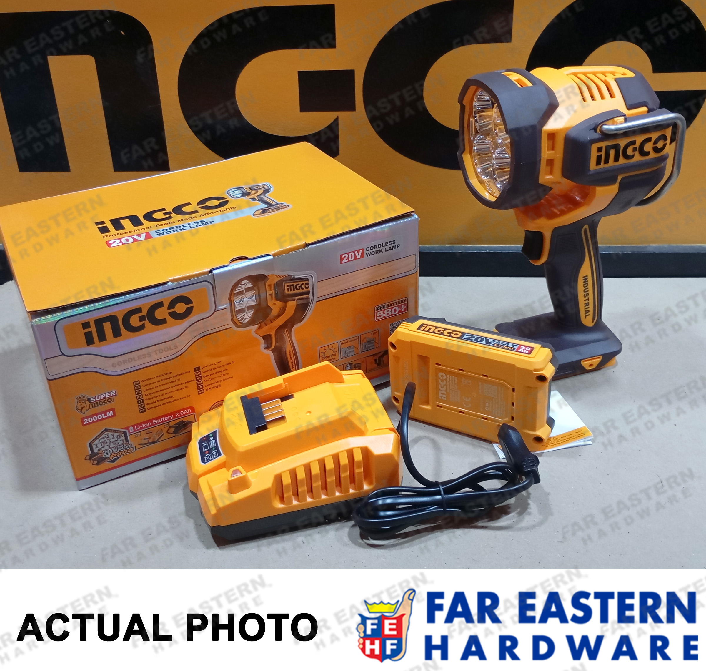 INGCO Cordless Work LED Light Lamp 20V CWLI2088 | CWLI20881 | CWLI20887 ...
