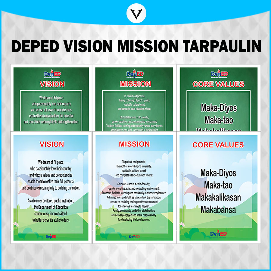 Deped Mission/Vision/Core Values/Quality policy Tarpaulin | Shopee ...