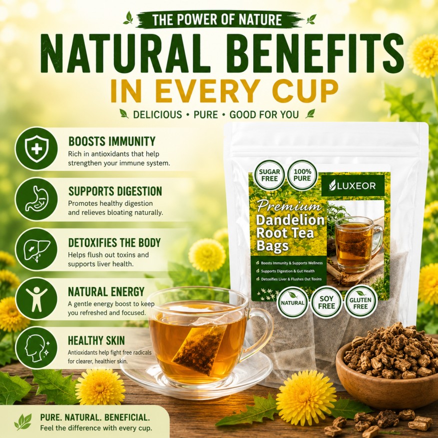 Premium Dandelion Root Tea Bags 250G/10pcs - Caffeine Free Herbal Tea ...