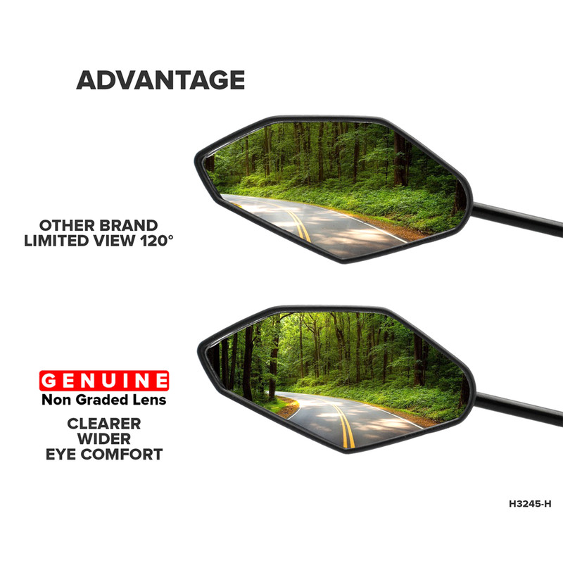 Click 125 Long Stem Side Mirror with Adjustable Mirror Extension Left ...
