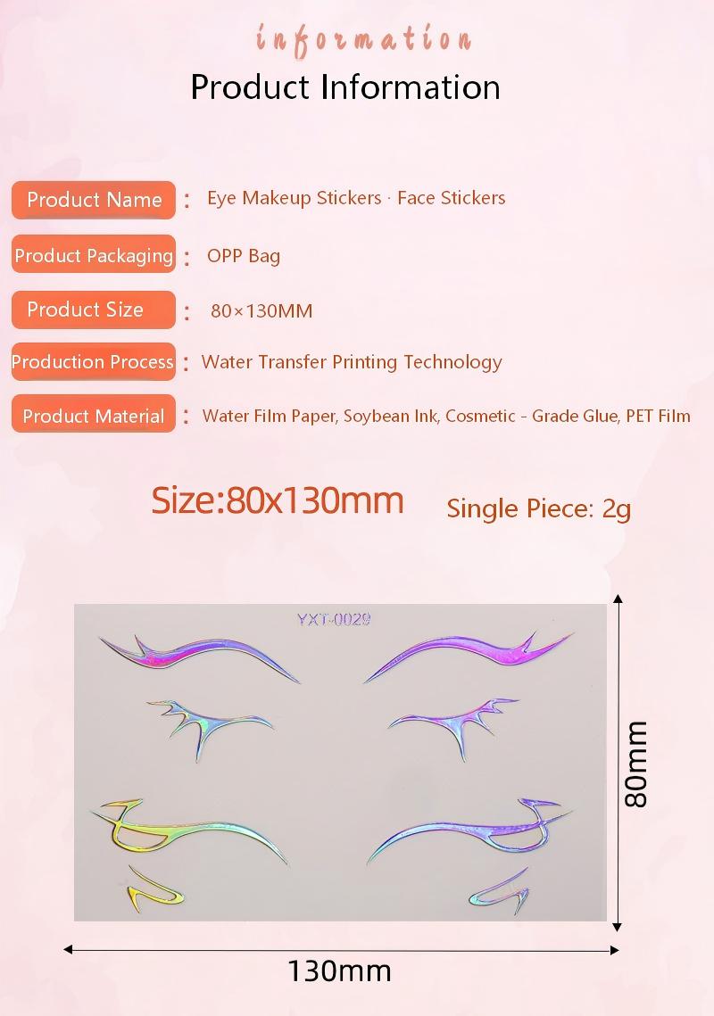 Eye Sticker Eyeliner Direct Apply Laser Face Art Pang Party Holographic ...