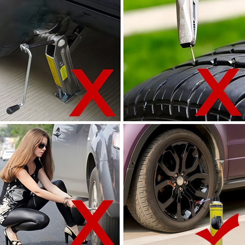 DriveOn 【680ML】TIRE SEALER AND INFLATOR FOR MOTORCYCLE BIKE CAR repair ...