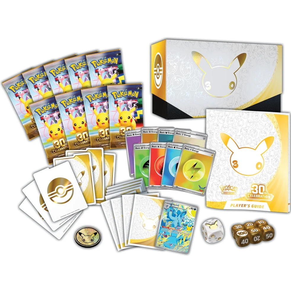 Pokémon TCG: 30th Celebration Elite Trainer Box with FREE Protective ...