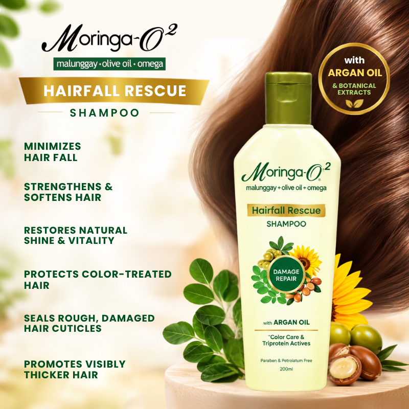 Moringa-O2 Herbal Hairfall Rescue Shampoo - Damage Repair 200mL ...